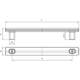 Greep VIS-A-VIS BA320 L355 Zamak RVS-look
